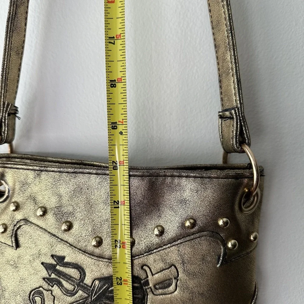 Disney Descendants 3 Uma Crossbody Purse Gold Fringe Pirate Skull Villain VK